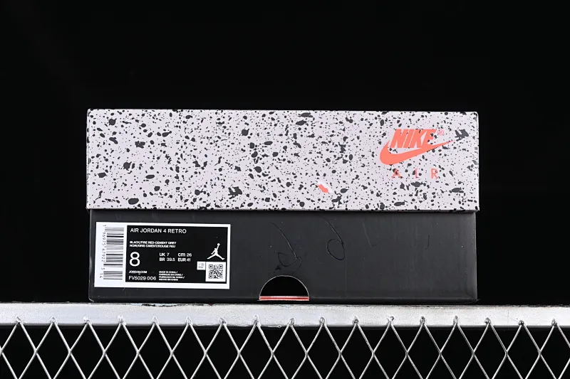 All categories Air Jordan Jordan series basketball shoes Air Jordan 4 P version Air Jordan 4 Retro "Bred Reimagined" AJ4 Joe 4 black red FV5029-006